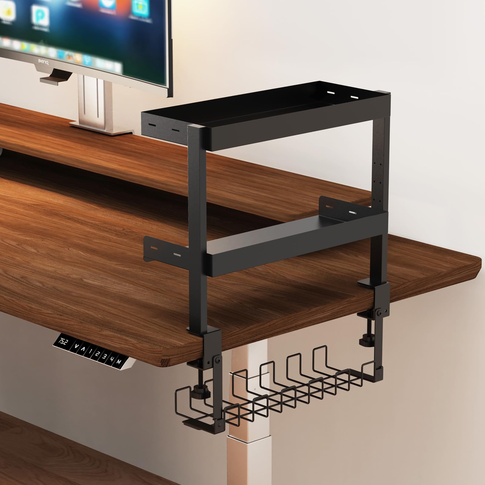 Amazon.co.jp: FUNHOO 【穴あけ不要】机上ラック デスク 収納 3段